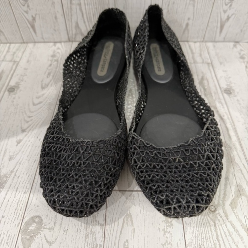 Melissa + Campana Black Size 9 Papel Flats